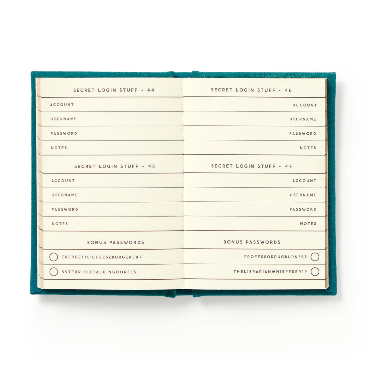 The Tiny Passwords Diary 