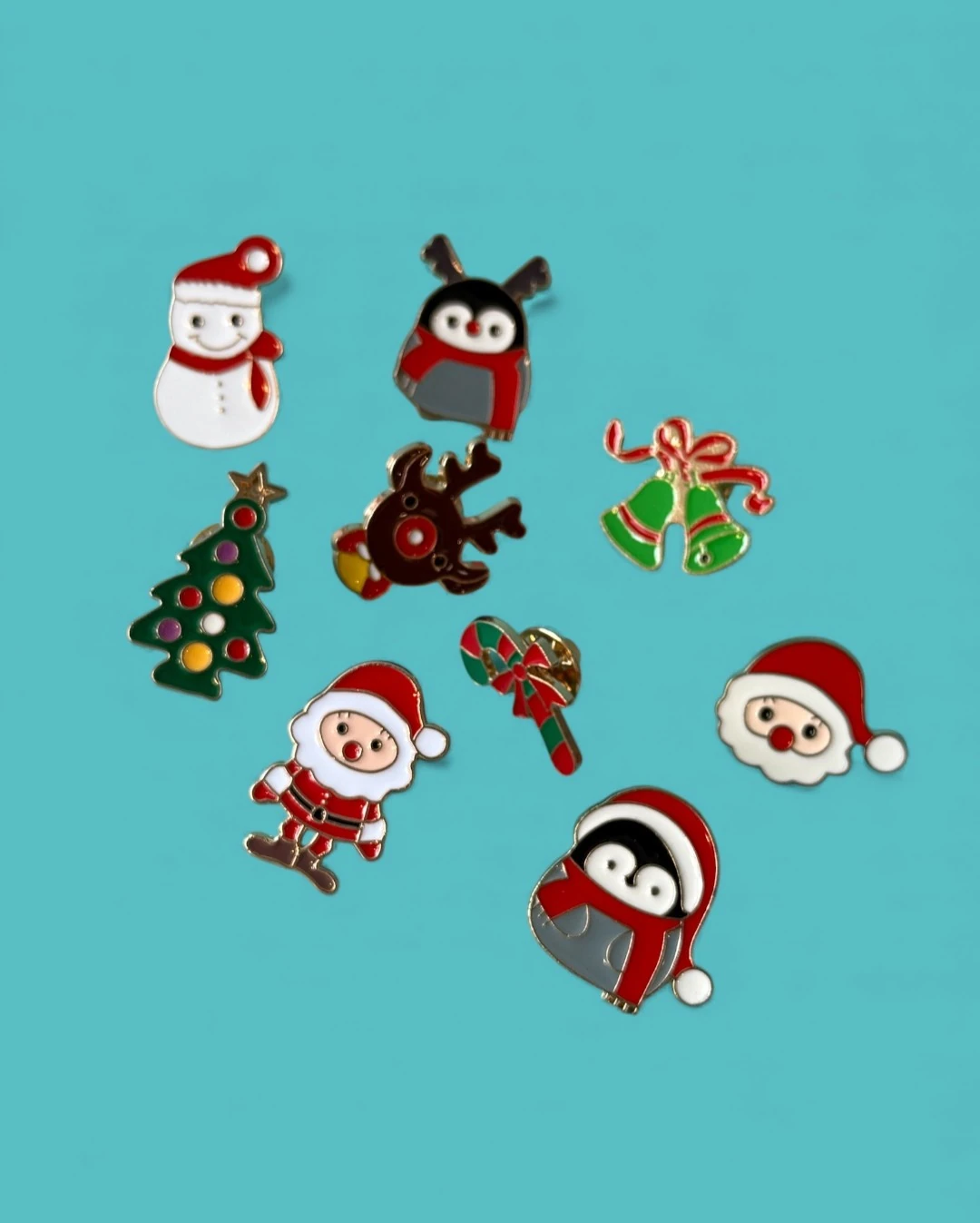 Xmas Enamel Pin Set of 9