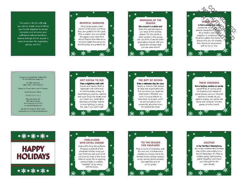 After Dinner Amusements: Happy Holidays 50 Festive Activities for the Whole Family
