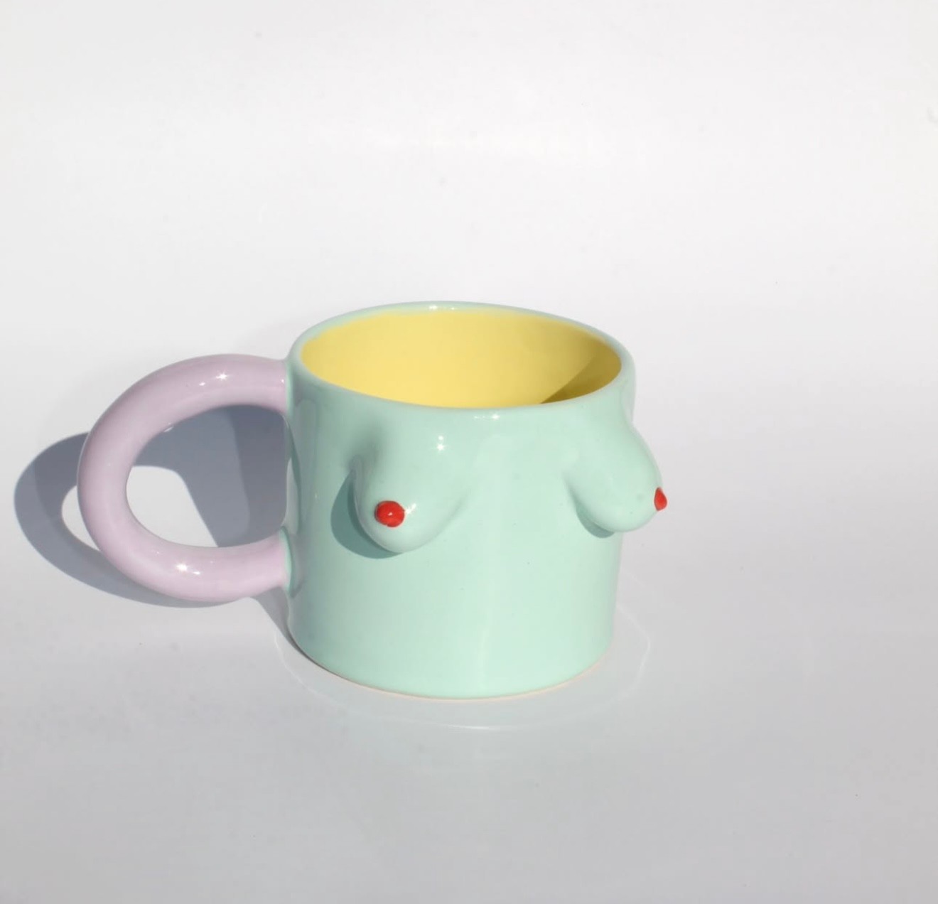 Mor Kulplu Mavi Meme Mug by F2 Studio