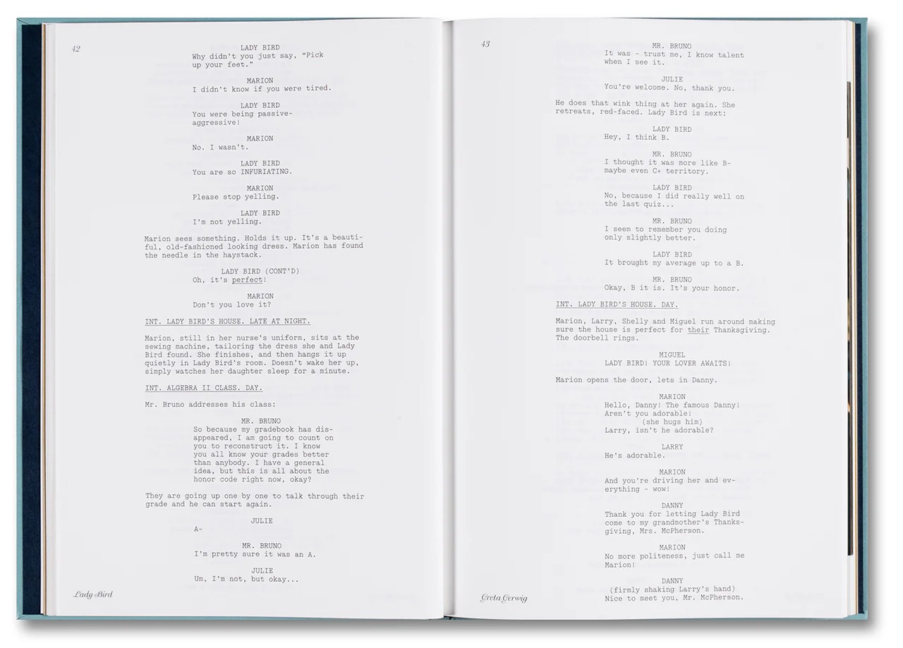 Lady Bird Screenplay Book by Greta Gerwig