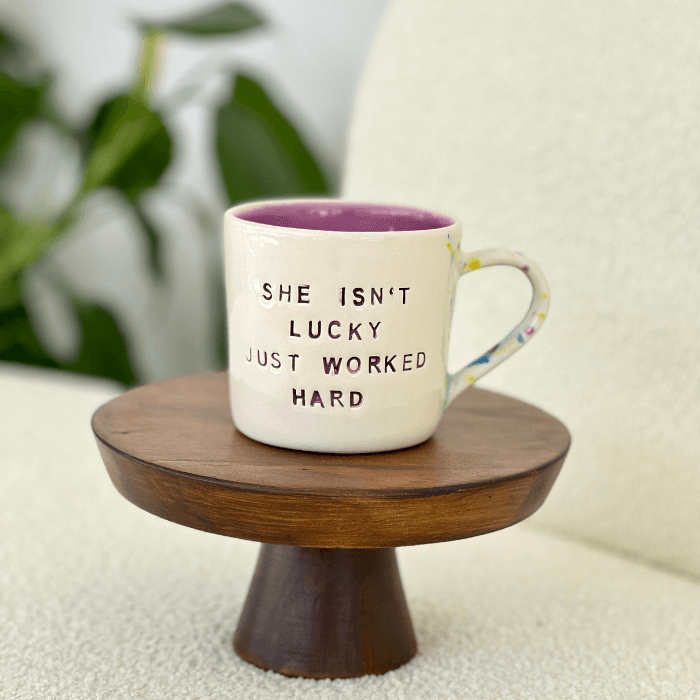 Girl Boss / She isn’t lucky just worked hard by Paper Ceramic