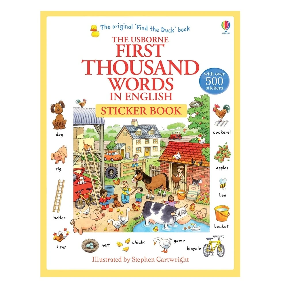 First Thousand Words In English Sticker Book by  Heather Amery