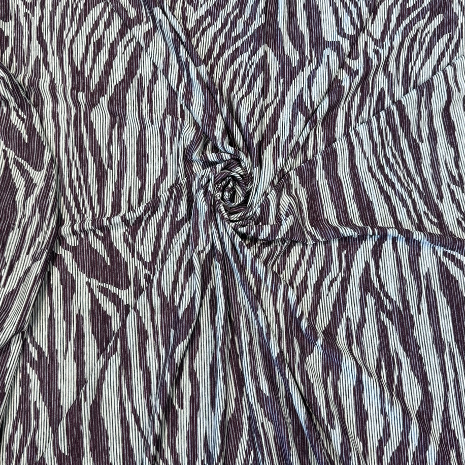 Fitilli Örme Polyviskon (Zebra Bordo)