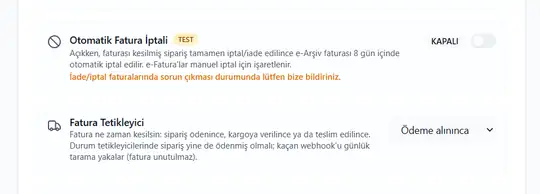 GO hepsiburada E-Faturam Entegrasyonu ekran görüntüsü 4