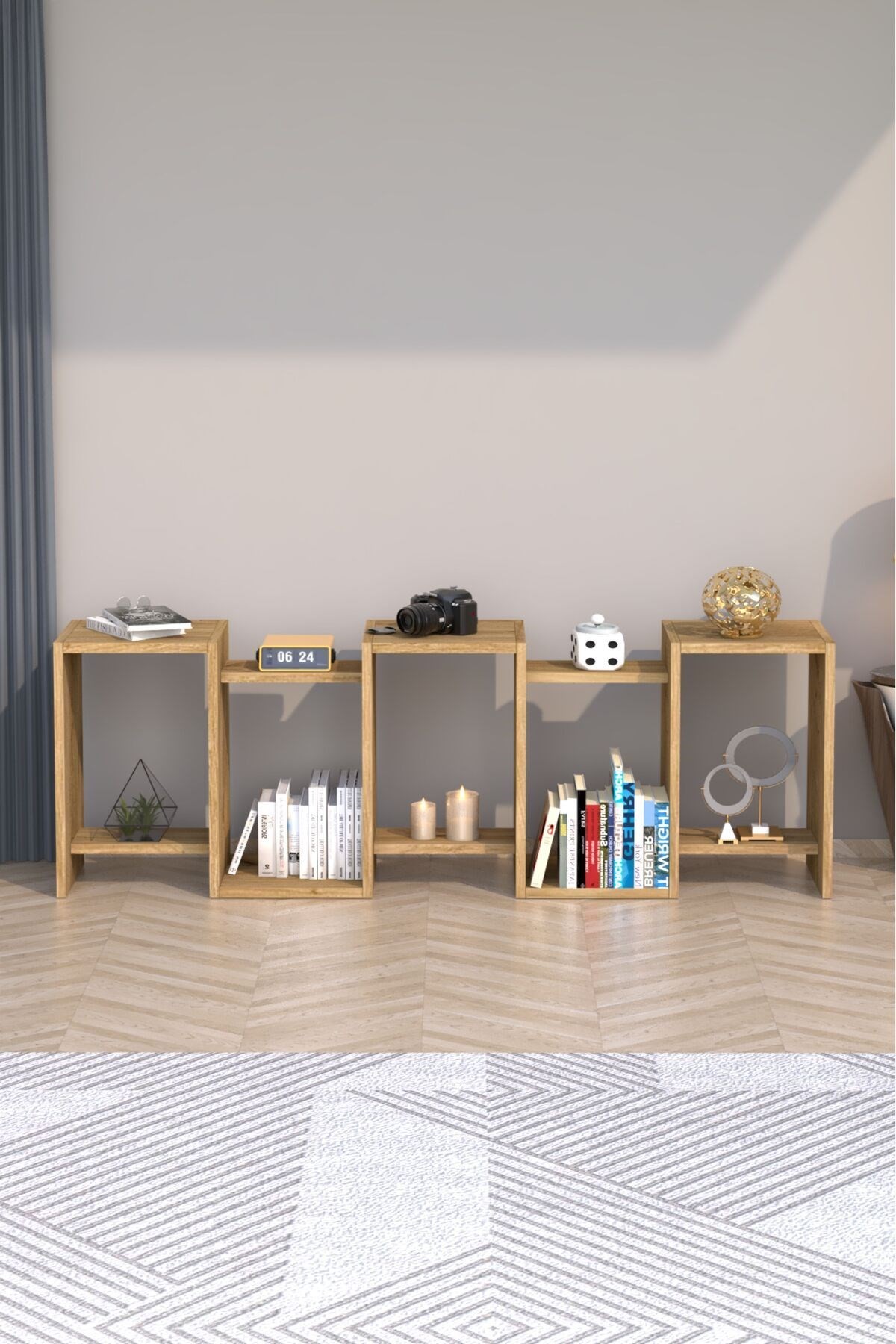 Zero Dekoratif Kitaplık Çam