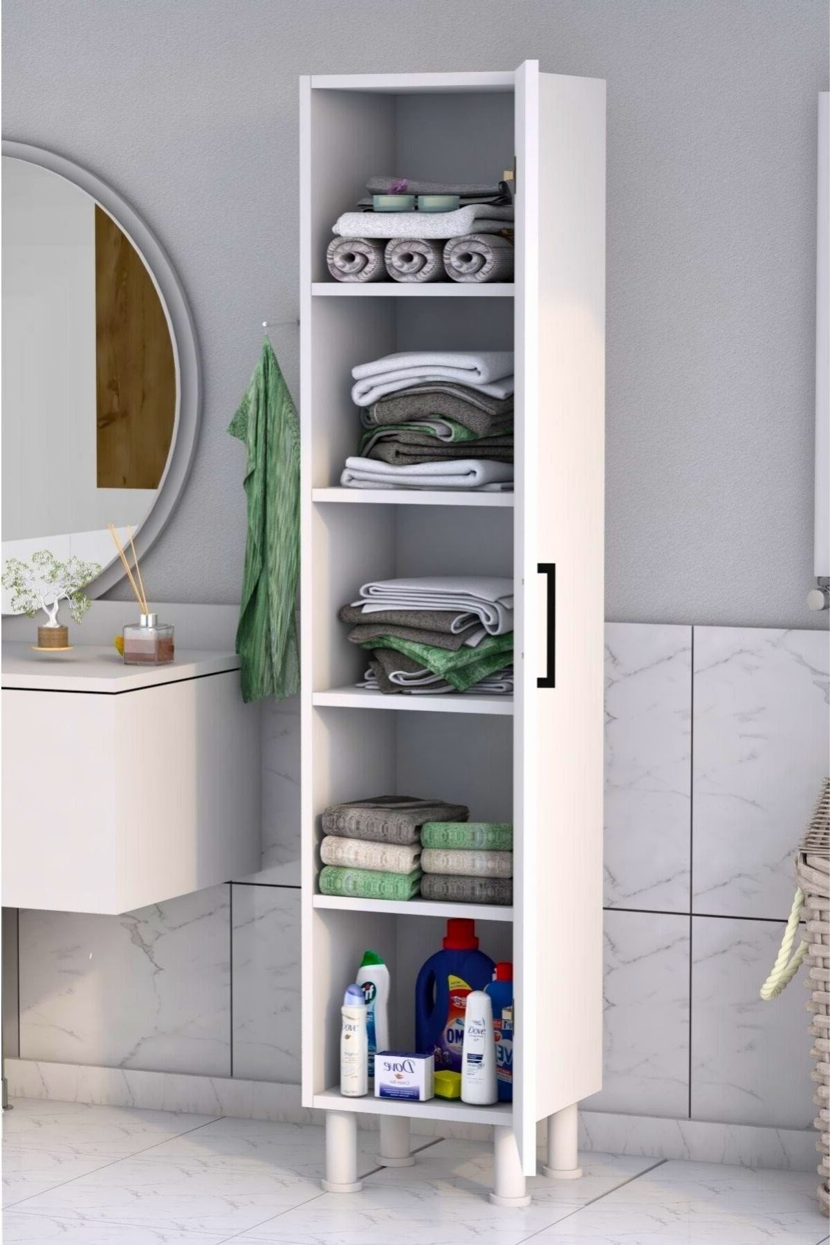5 Raflı Banyo Boy Dolabı