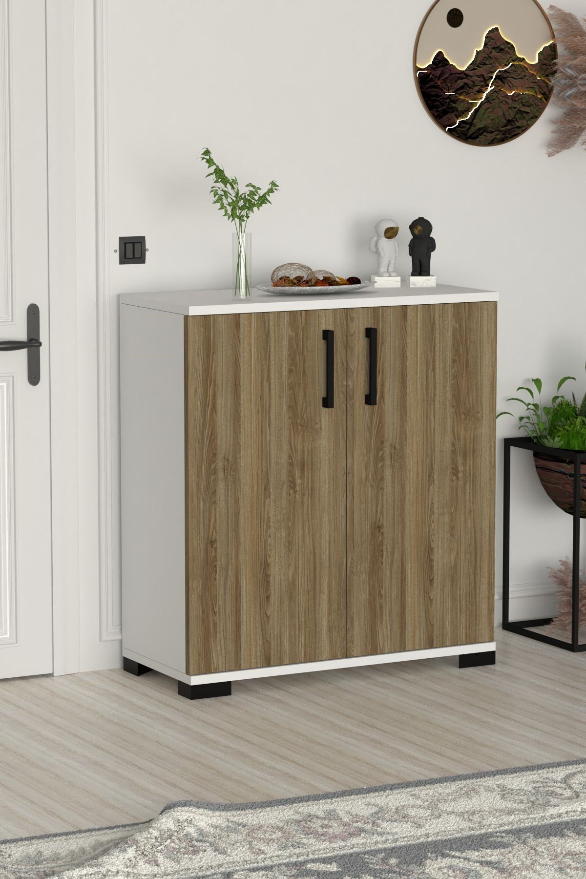 Athena Çok Amaçlı 2 Kapaklı ,Kahve Köşesi,Mutfak,Banyo, Kiler Dolabı Çam