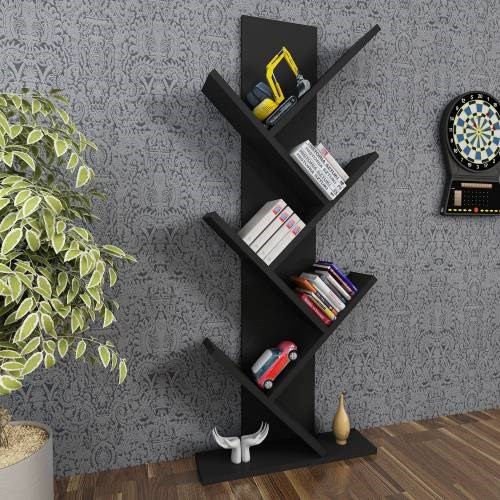 Tree Dekoratif Kitaplık Çam