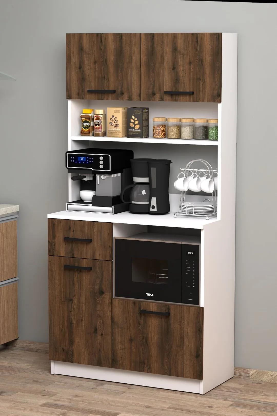 まおページ Mocha Çok Amaçlı Kahve Köşesi Dolabı