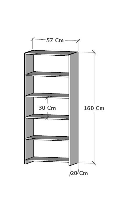 5 Raflı Kitaplık 
