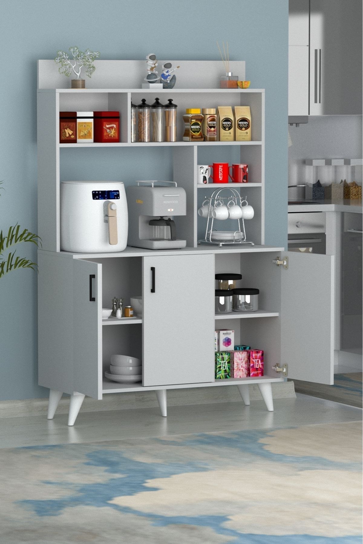 Espresso 3 Kapaklı Kahve Köşesi Beyaz