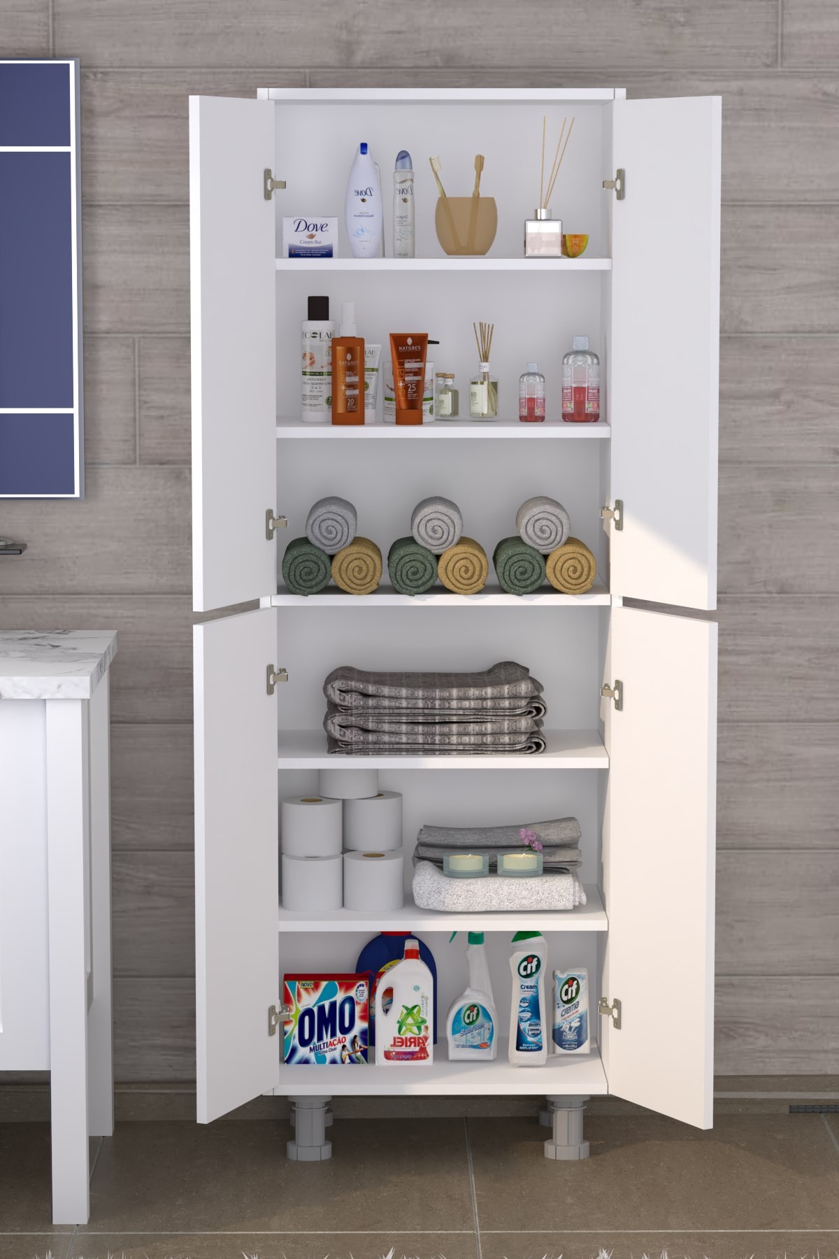 Limasol 4 Kapaklı Çok Amaçlı Dolap 