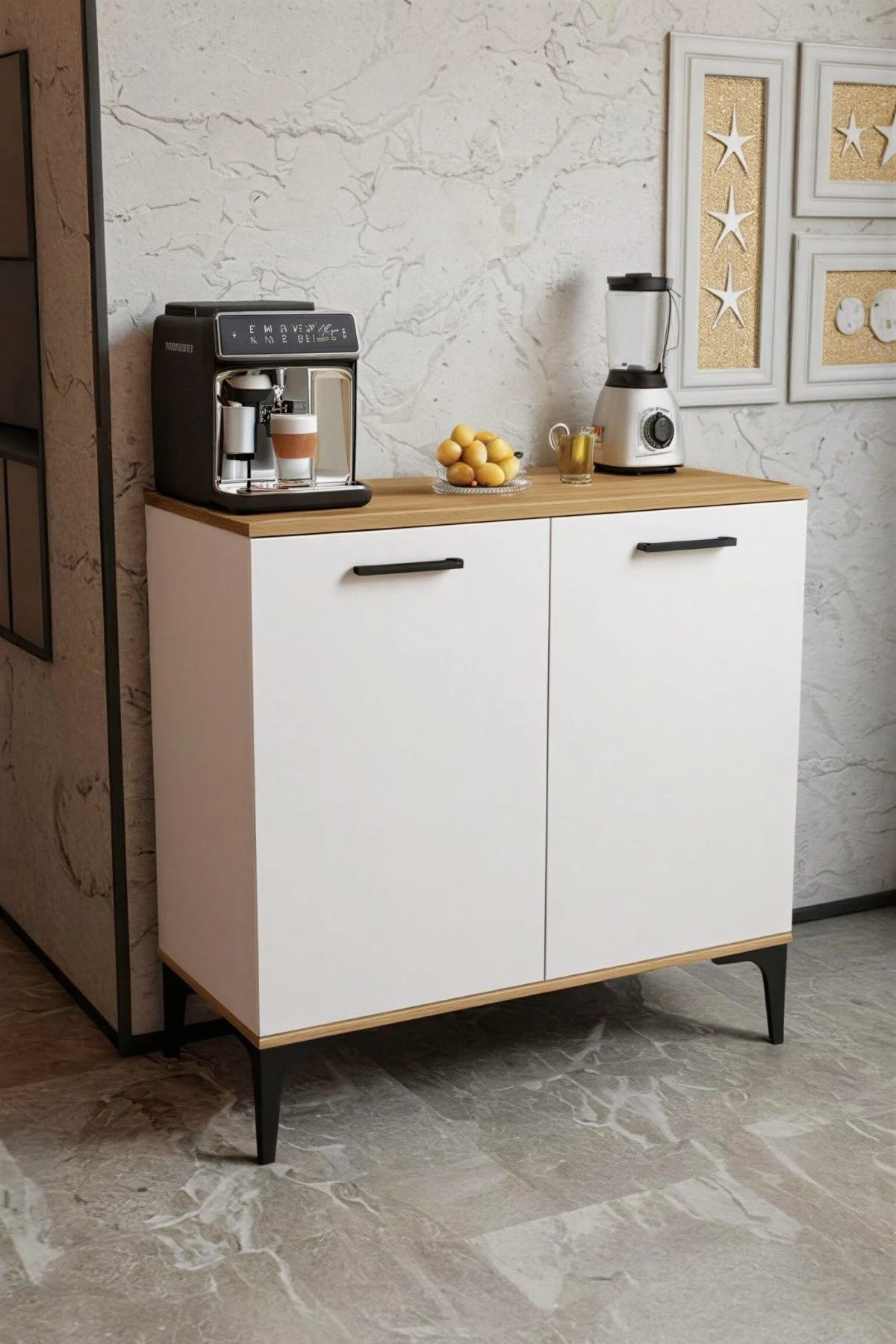 Vanesa 2 Kapaklı Mutfak,Kiler Dolabı,Kahve Köşesi Çok Amaçlı Dolap