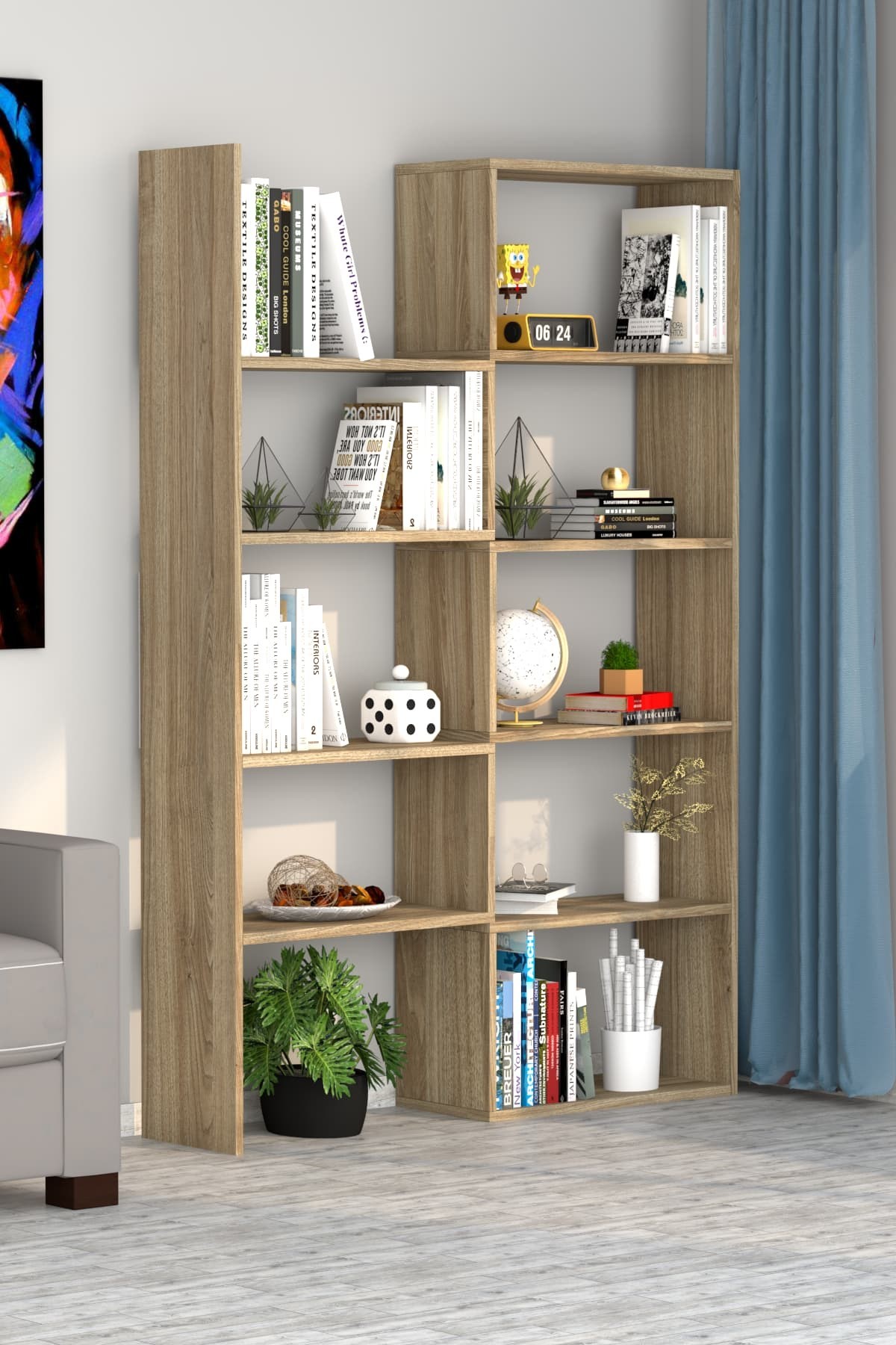 Office Dekoratif Kitaplık Cam