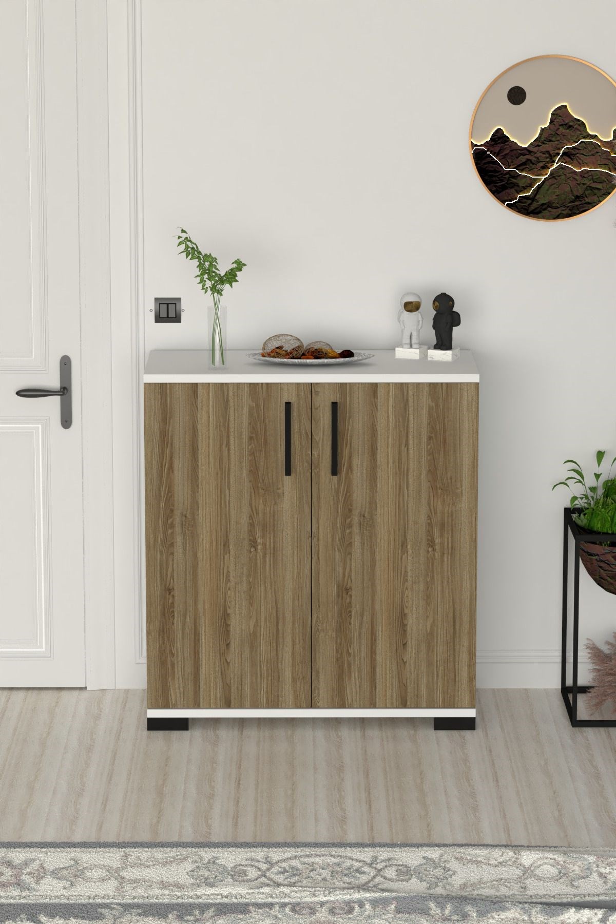 Athena Çok Amaçlı 2 Kapaklı ,Kahve Köşesi,Mutfak,Banyo, Kiler Dolabı Çam