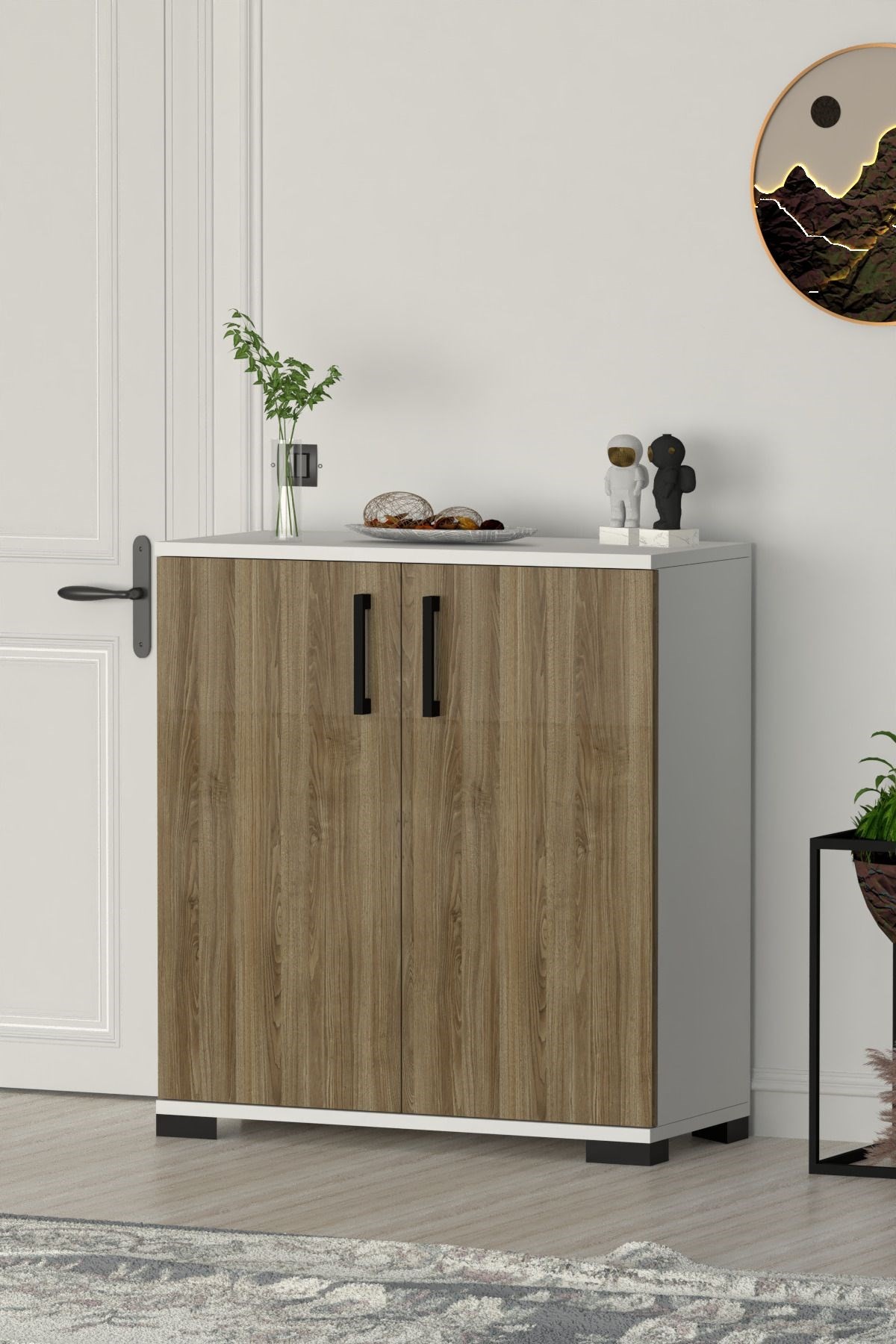 Athena Çok Amaçlı 2 Kapaklı ,Kahve Köşesi,Mutfak,Banyo, Kiler Dolabı Çam