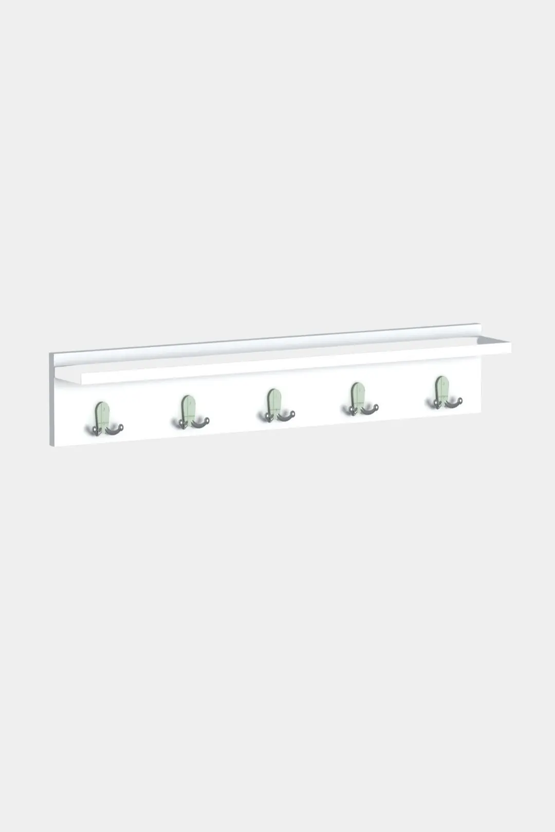 80 Cm Raflı Askılık Beyaz