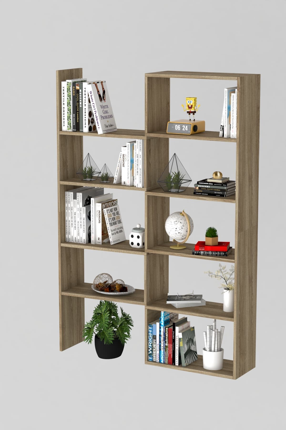 Office Dekoratif Kitaplık Cam