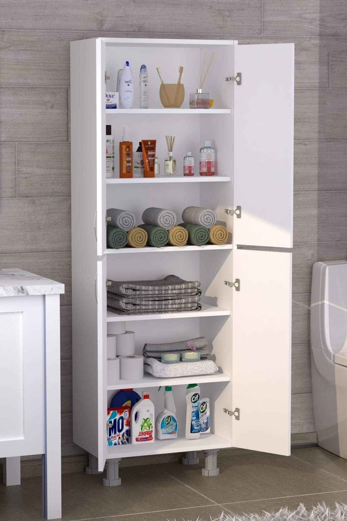 Limasol 4 Kapaklı Çok Amaçlı Dolap 
