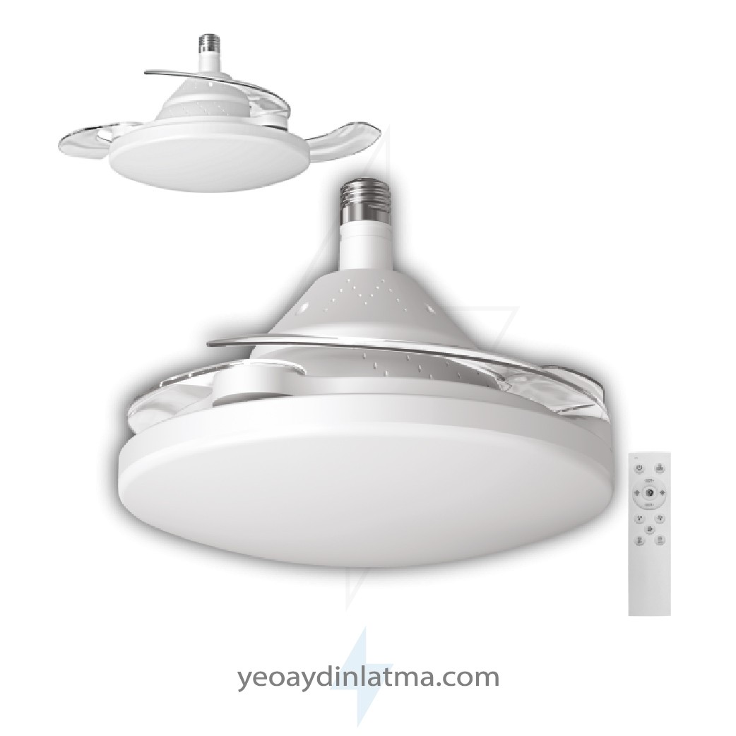 CATA CT-1156 Dolunay Fan Led Ampul Hayalet Pervaneli Beyaz