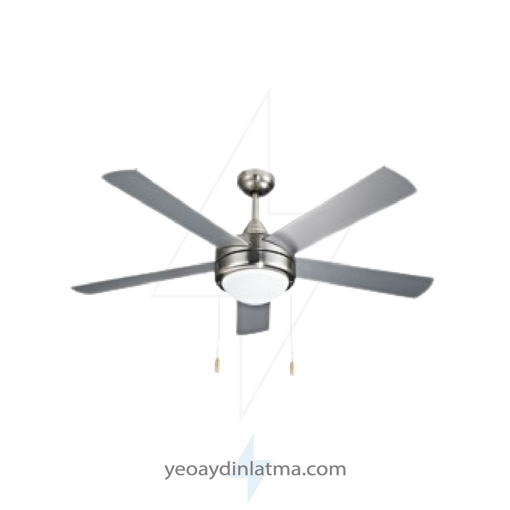 Vanti KCF288 60W 52'' Avizeli Gümüş Metal 5 Kanatlı Tavan Vantilatörü