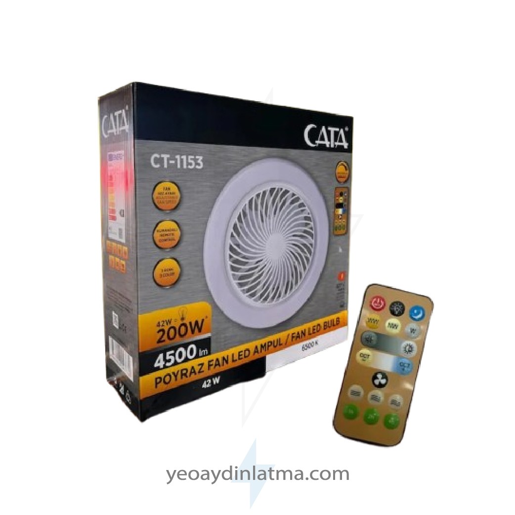 Cata CT-1153 42W Poyraz Fan Led Ampul Beyaz Işık