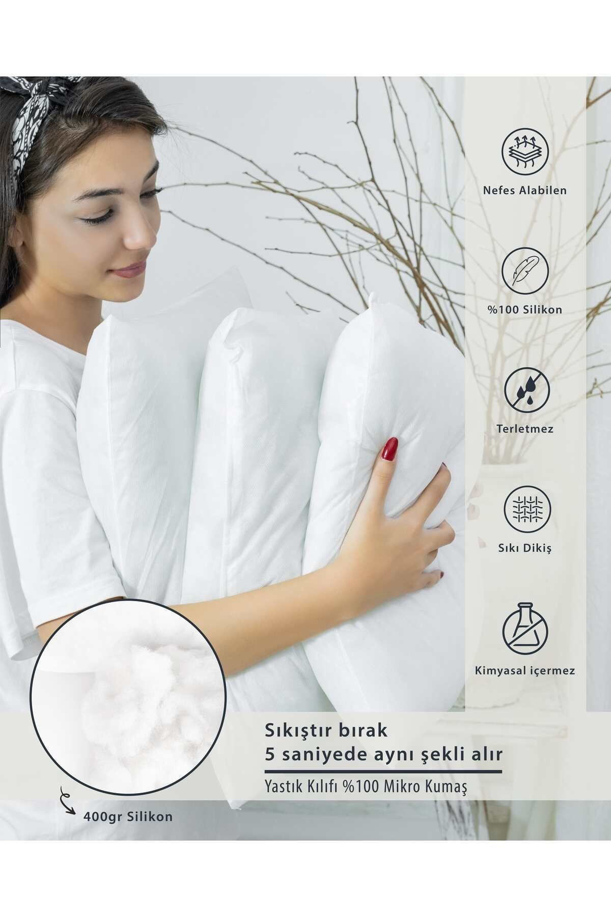 1 Adet Orijinal %100 Saf Silikon İç Yastık Dolu Kırlent, Dayanıklı , Nefes Alabilir Ve Yumuşak