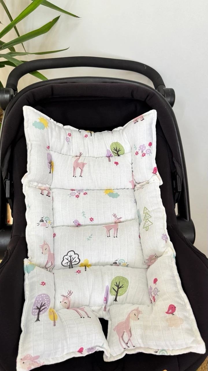 Ç,FT TARAFLI MÜSLİN ÖRTÜ VE MİNDERİ-GEYİK DESEN