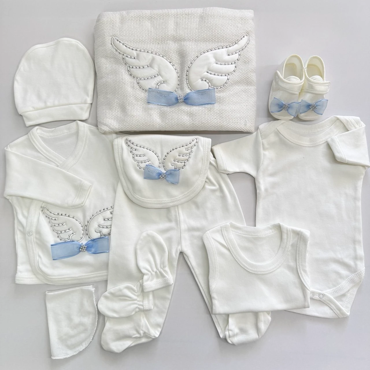 10'LU HASTANE ÇIKIŞ SETİ-MAVİ MELEK