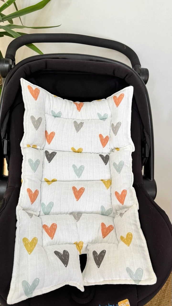 ÇİFT TARAFLI PUSET ÖRTÜ VE MİNDERİ-KALPLER