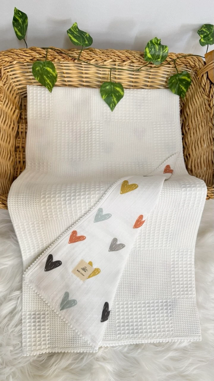 ÇİFT TARAFLI MÜSLİN PİKE-KALPLER