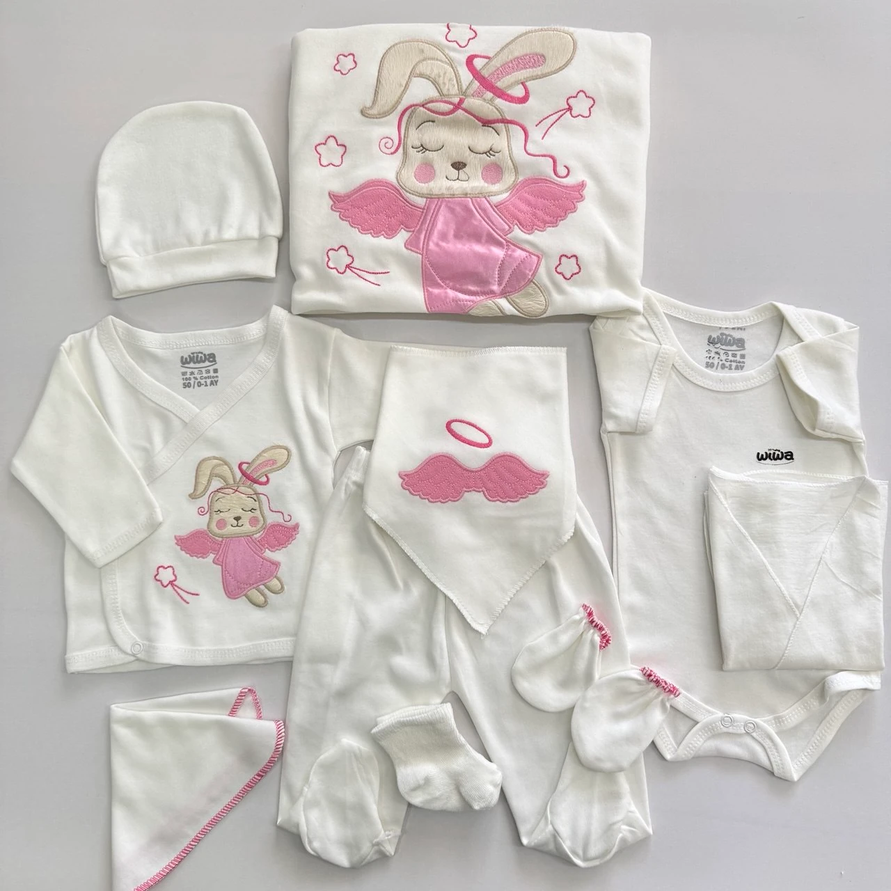 10'LU HASTANE ÇIKIŞ SETİ-PEMBE MELEK