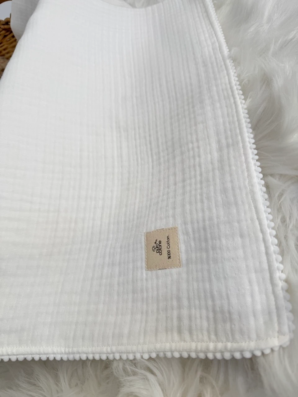4 KAT MÜSLİN BEBEK BATTANİYESİ-KIRIK BEYAZ