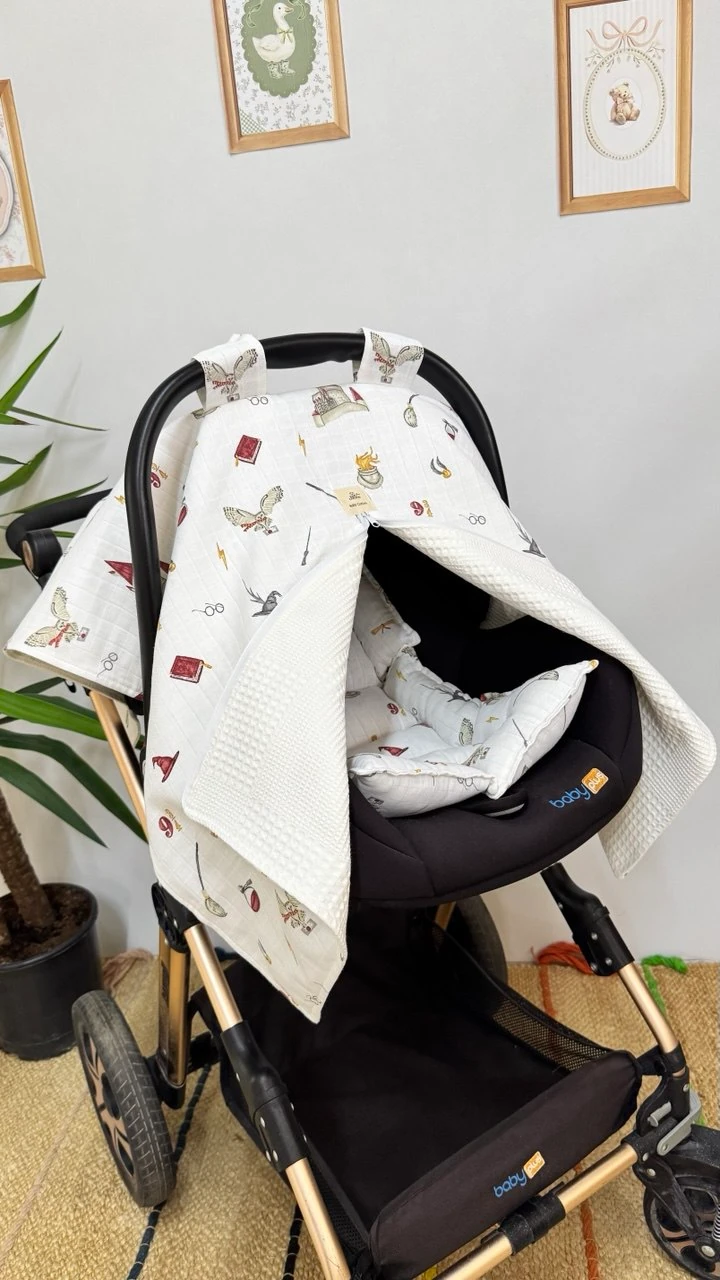 ÇİFT TARAFLI MÜSLİN ÖRTÜ VE MİNDERİ-HARRY POTTER