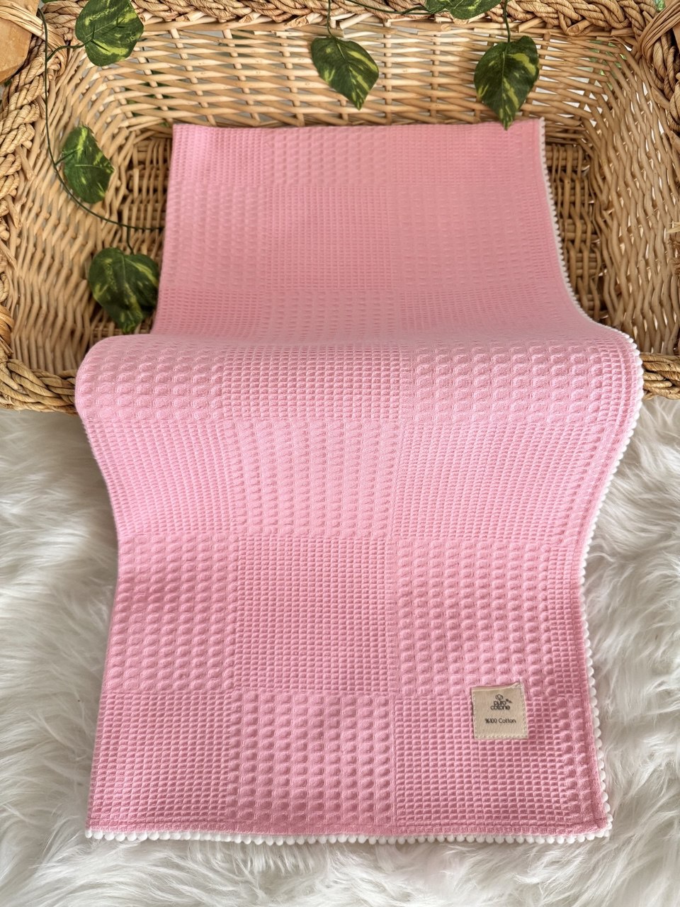 WAFFLE BEBEK BATTANİYESİ-BEBE PEMBE