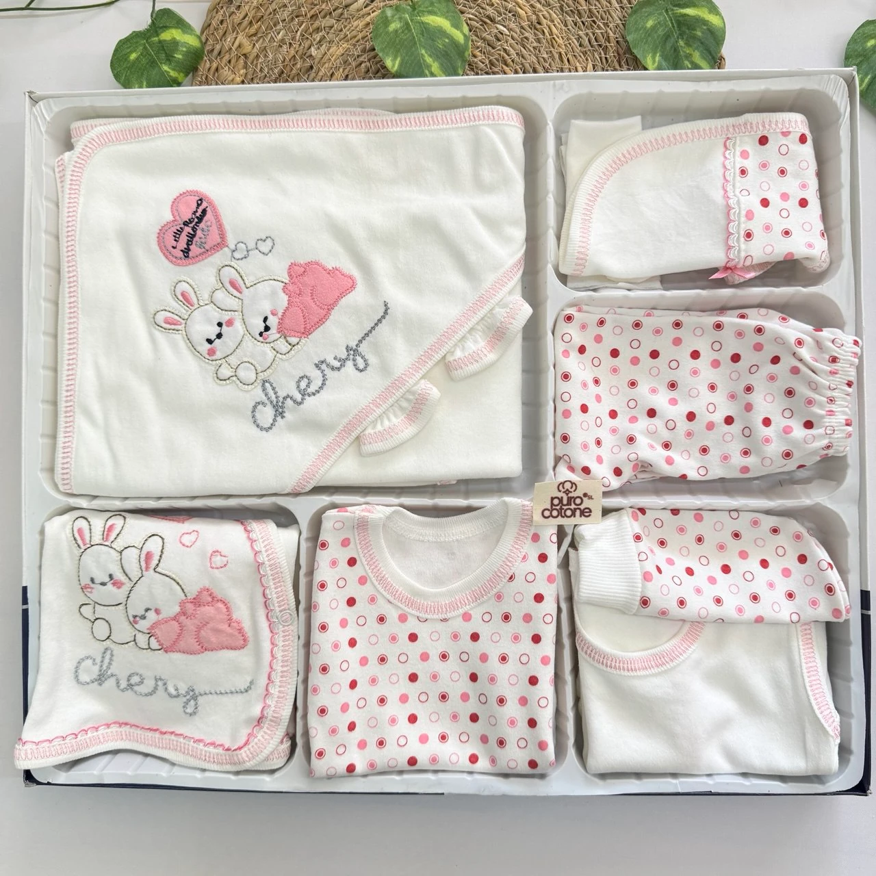 10'LU HASTANE ÇIKIŞ SETİ-PEMBE TAVŞANLAR