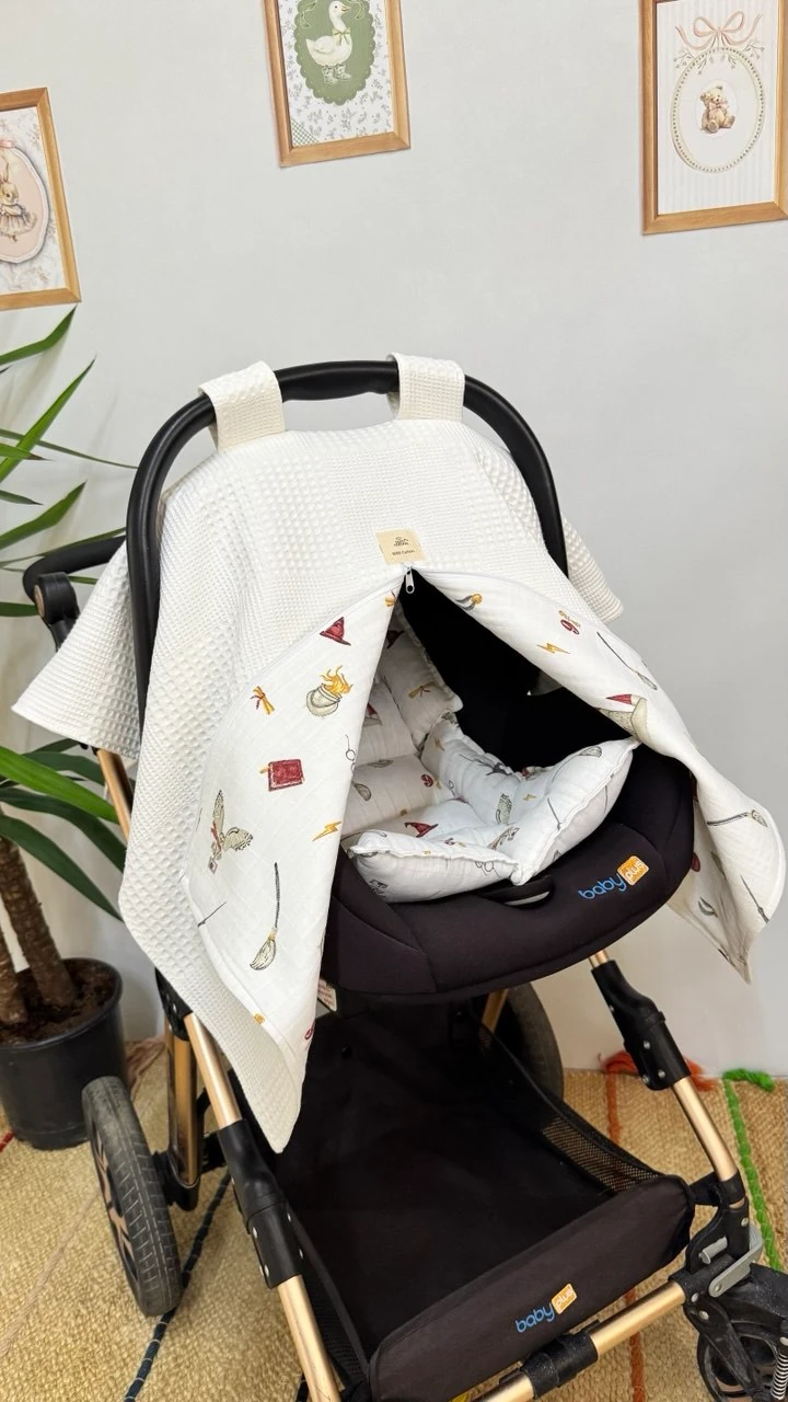 ÇİFT TARAFLI MÜSLİN ÖRTÜ VE MİNDERİ-HARRY POTTER