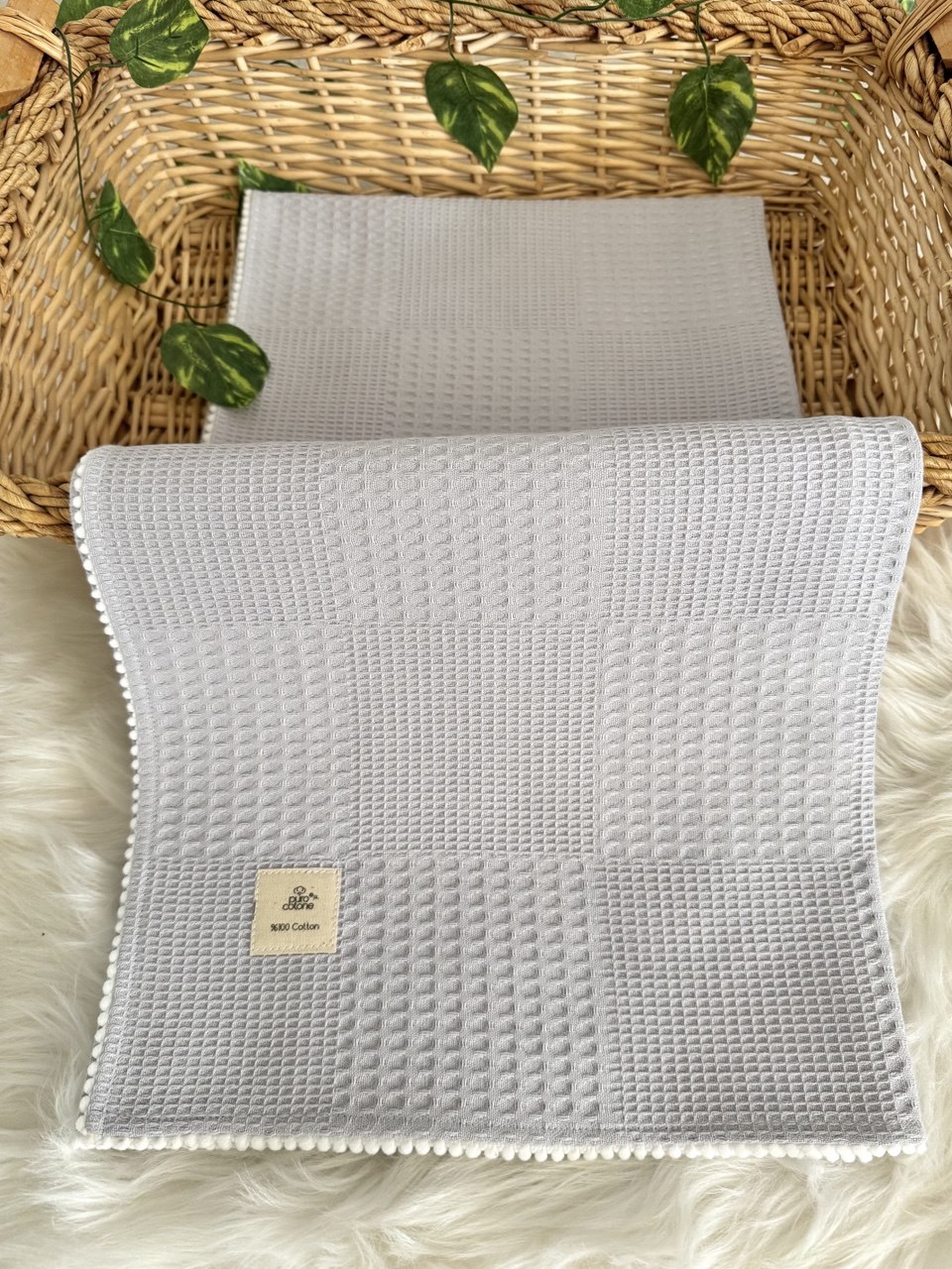 WAFFLE BEBEK BATTANİYESİ-BEBE MAVİ