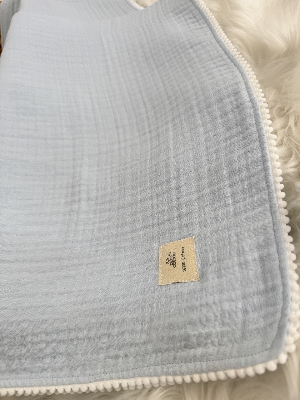 4 KAT MÜSLİN BATTANİYE-BEBE MAVİ