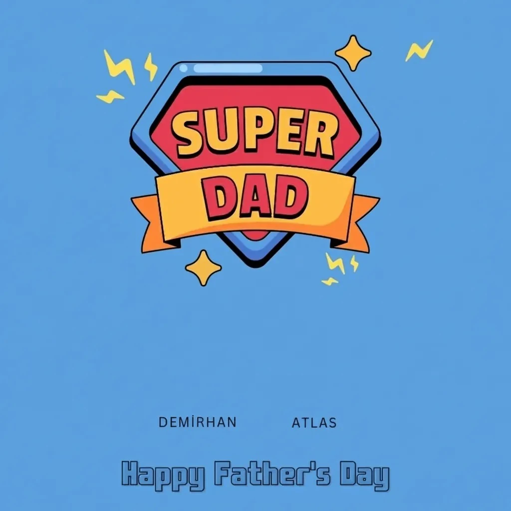 Kendi Tablonu Oluştur "Super Dad"