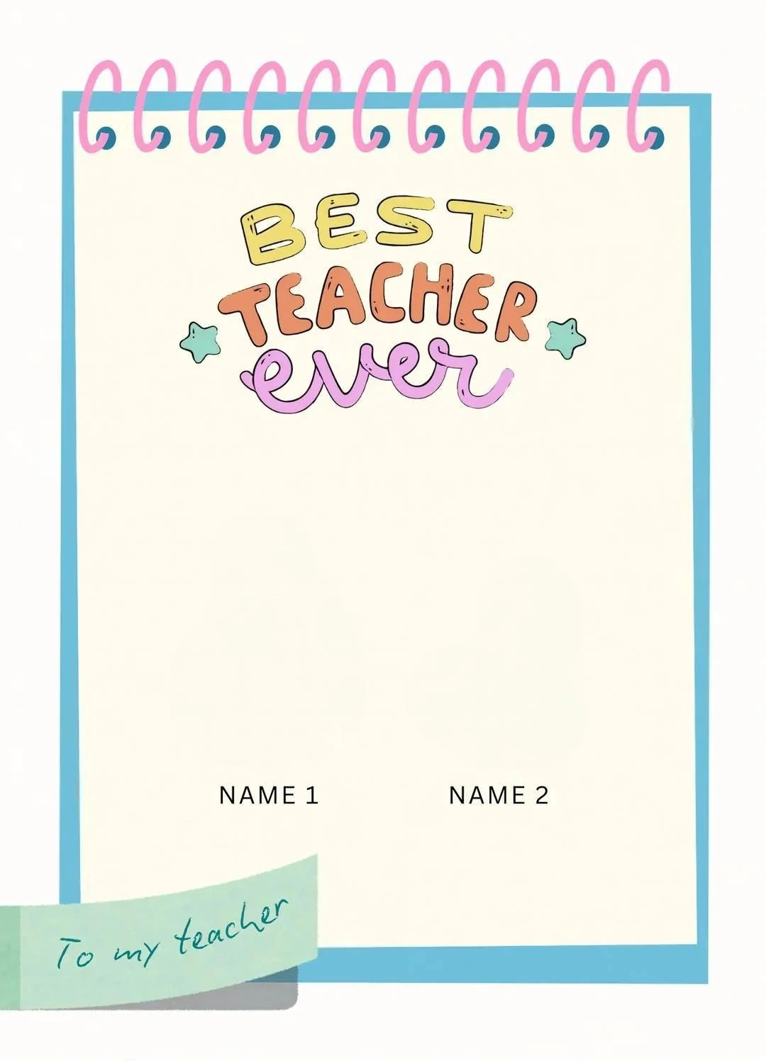 Kendi Tablonu Oluştur "Öğretmenler Günü 3"