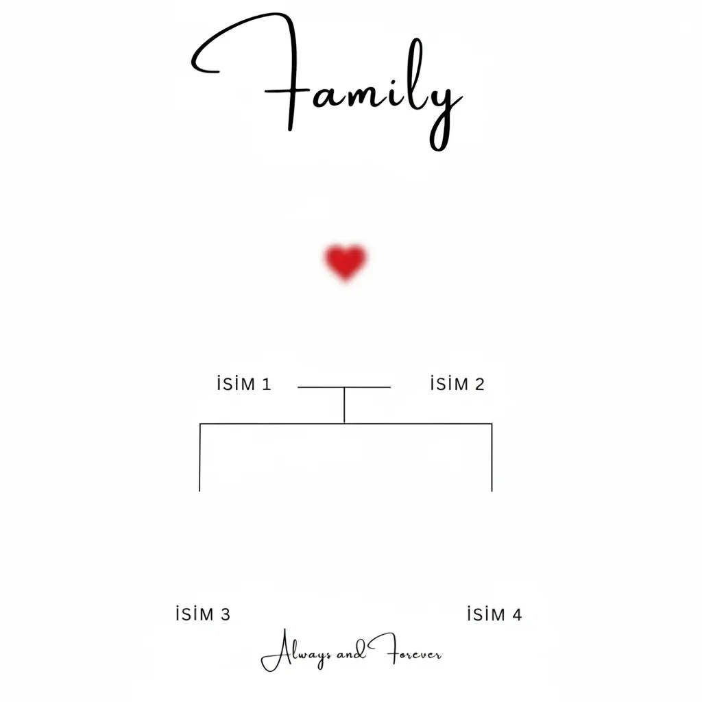 Kendi Tablonu Oluştur "Family Tree" (Kişiselleştirilebilir Ürün)