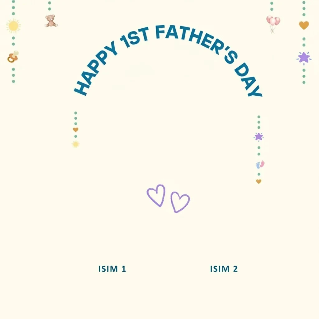 Kendi Tablonu Oluştur "Happy First Father's Day"