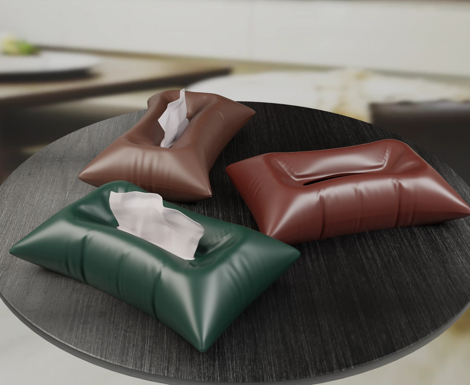 Şık Yastıklı Mendil Kutusu