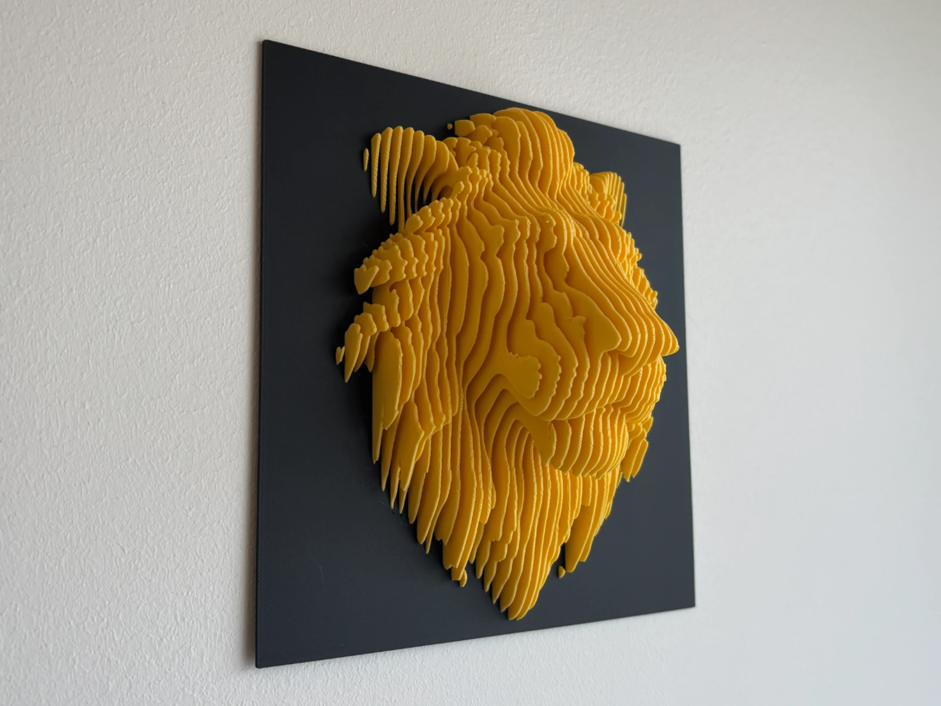 Aslan Silüet 3D Tablo