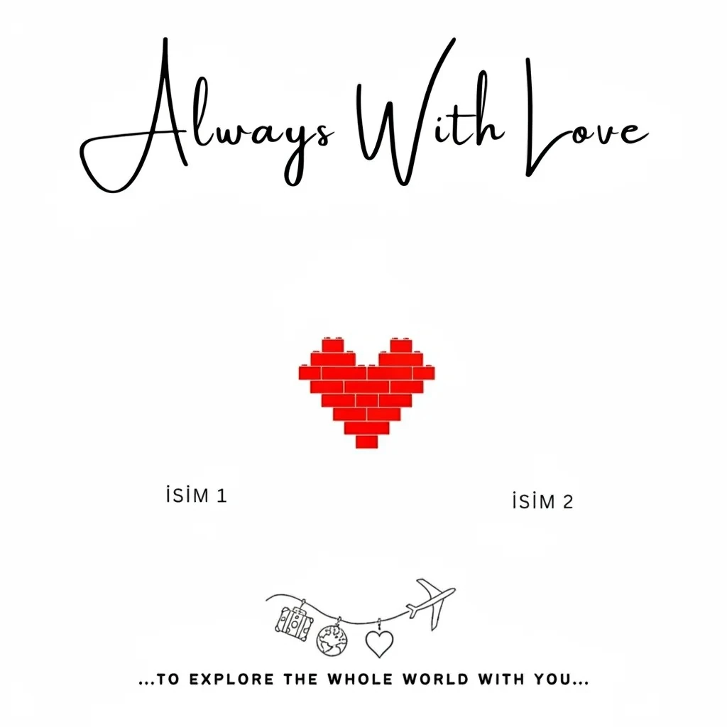 Kendi Tablonu Oluştur "Always With Love" (Kişiselleştirilebilir Ürün)