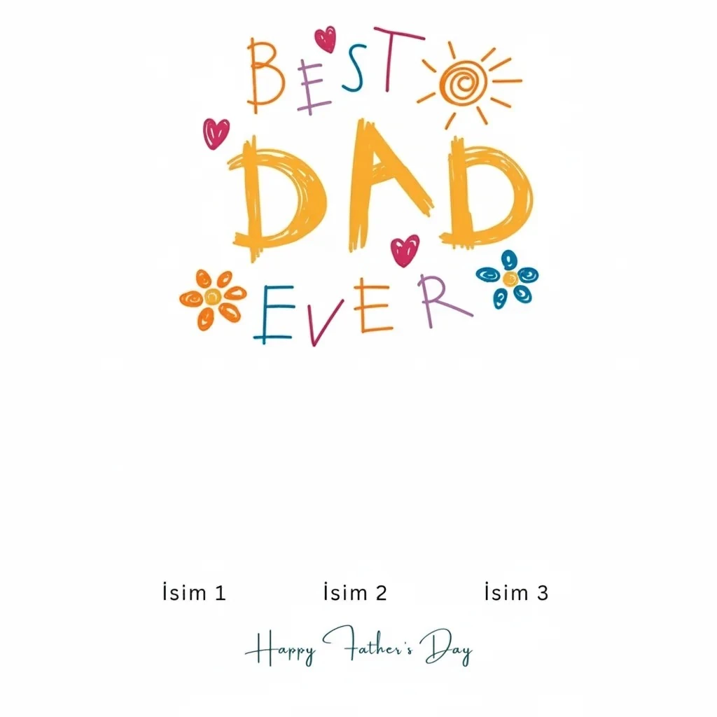 Best Dad Ever Kişiye Özel Tablo (Kişiselleştirilebilir Ürün)