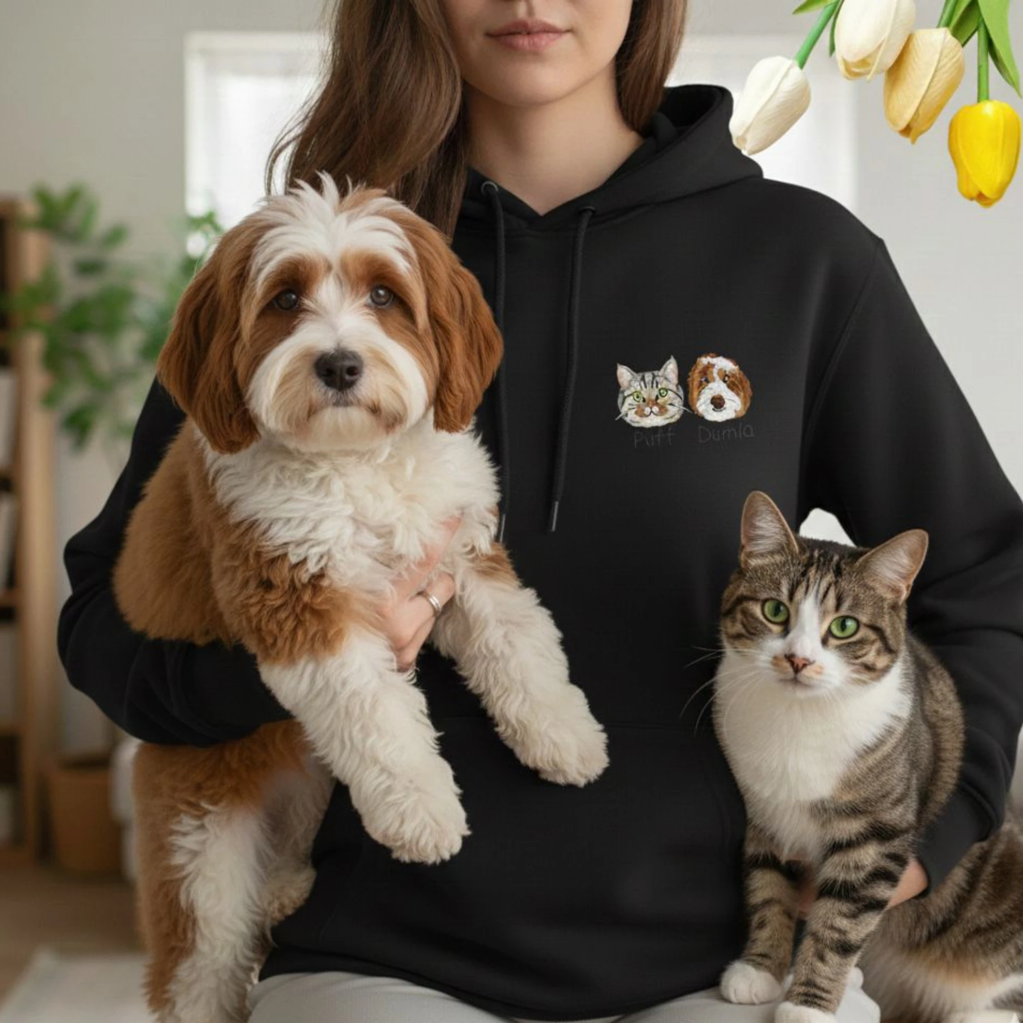 Sevdiklerinize Özel Nakışlı Hoodie/Tişört