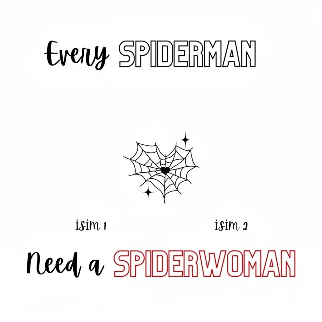 Kendi Tablonu Oluştur "Every Spiderman needs a Spiderwoman"